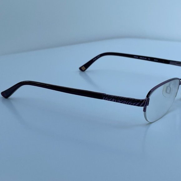 Anne Klein Women Eyeglasses Plum Tone Metal Frame AK5040 Glasses Frame 52[]17 - Picture 3 of 12